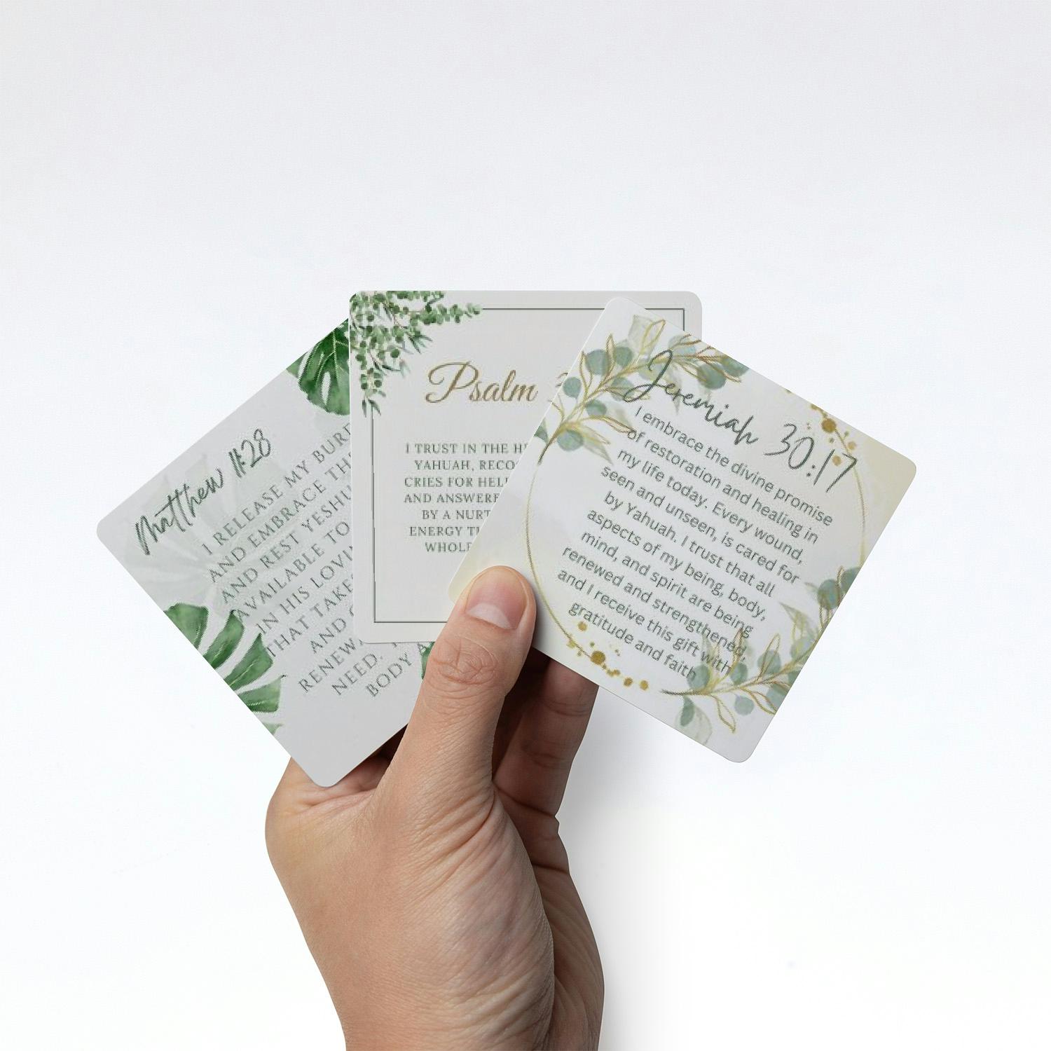 Health and Healing Square Affirmation Cards (3.5" x 3.5") - Image 3