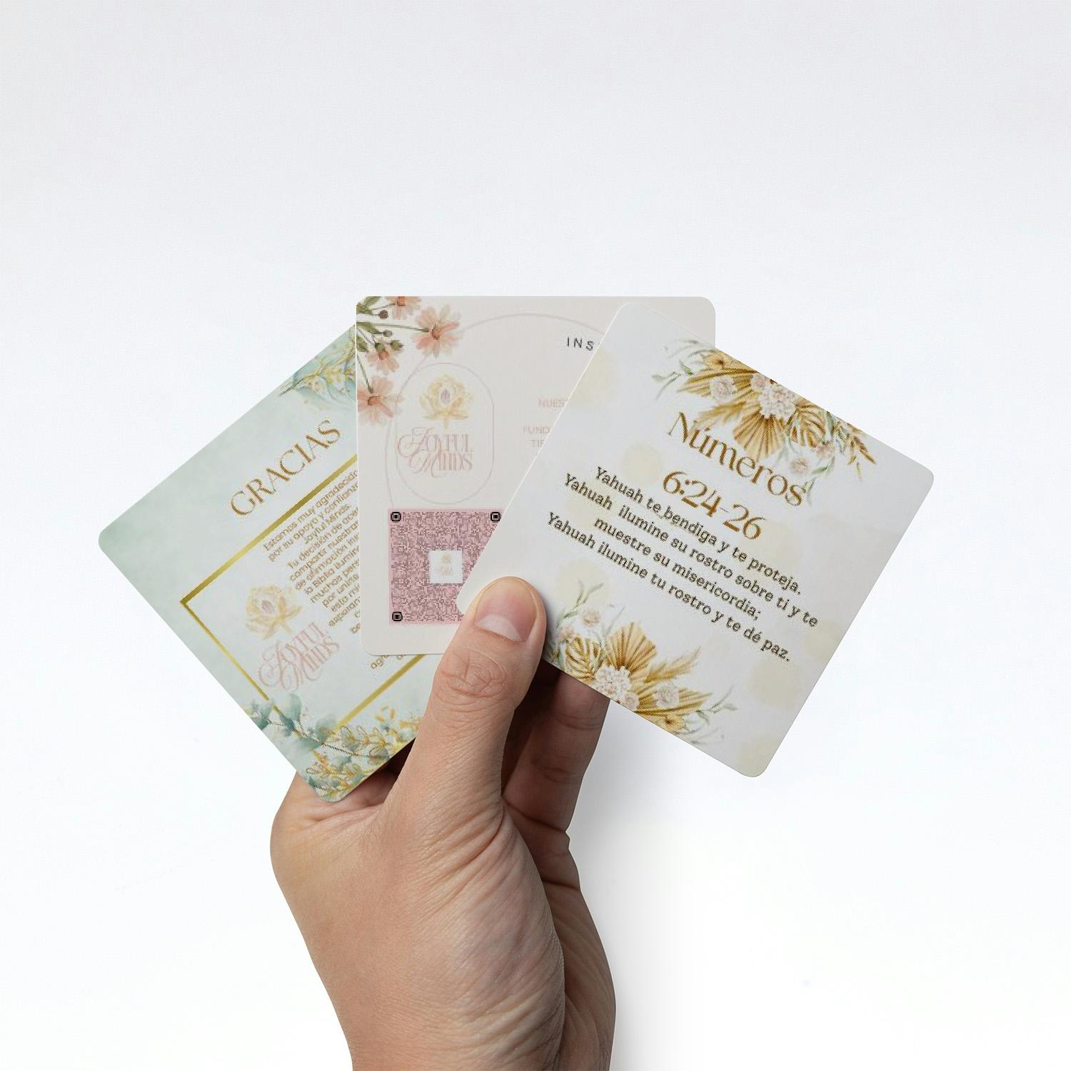 Juego de Tarjetas de Afirmación de Bendiciones (3.5" x 3.5")